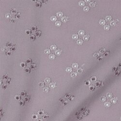 Viscose embroidered - light purple