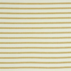 Nickistoff Streifen - creme/sand