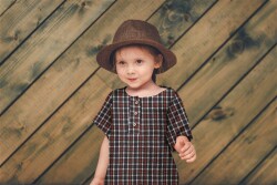 Muslin Double-sided CHECKS - dark blue