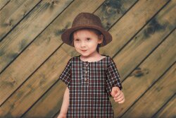 Muslin Double-sided CHECKS - dark blue