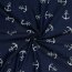 Jeansstoff Anker - dunkelblau