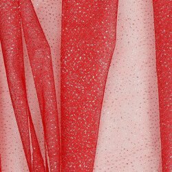 Glitter Tulle Royal - red/silver