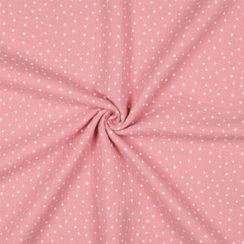 Muslin small dots - quartz pink