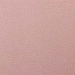 Muselina pequeños puntos - rosa cuarzo