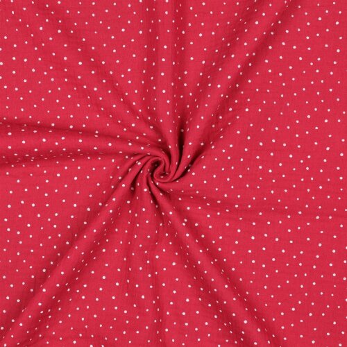 Muslin small dots - fuchsia