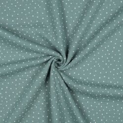 Muselina pequeños puntos - verde viejo