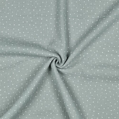 Musselin kleine Punkte - mint
