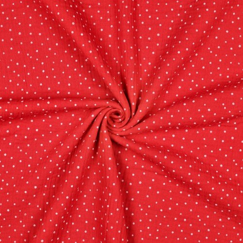 Petits points de mousseline - rouge