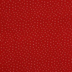 Muslin small dots - red