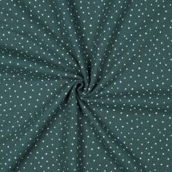 Muselina pequeños puntos - verde oscuro