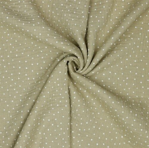 Muslin small dots - beige