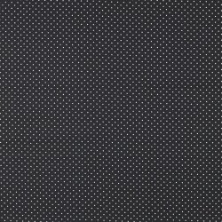 Popelín de algodón con puntos de 2 mm - negro