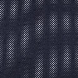 Popelín de algodón de puntos de 2 mm - azul oscuro