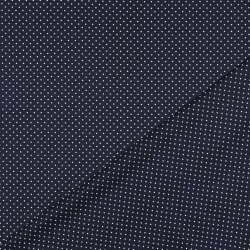 Popelín de algodón de puntos de 2 mm - azul oscuro