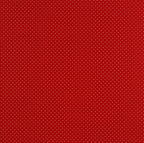 Cotton poplin 2mm dots - red
