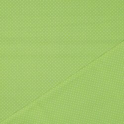 Popeline coton 2mm points - citron vert