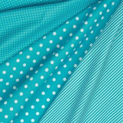 Cotton poplin 2mm dots - turquoise