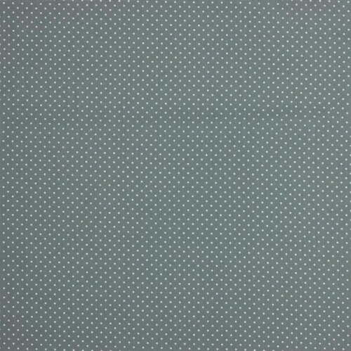 Popeline coton 2mm points - gris silex