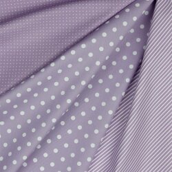 Popeline di cotone 2 mm punti - viola chiaro