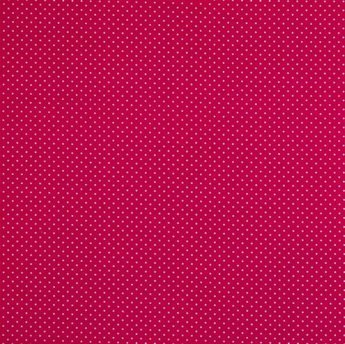 Popelín de algodón de puntos de 2 mm - rosa oscuro