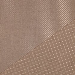 Cotton poplin 2mm dots - dark sand
