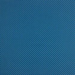 Popeline coton 2mm points - bleu jean