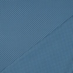 Popelín de algodón 2mm puntos - azul vaquero