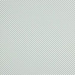Popeline de coton 2mm points - blanc/noir