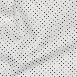 Cotton poplin 2mm dots - white/black