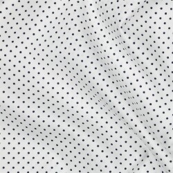 Cotton poplin 2mm dots - white/dark blue