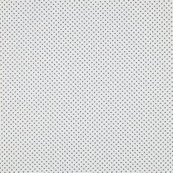 Popelín de algodón de puntos de 2 mm - blanco/azul oscuro