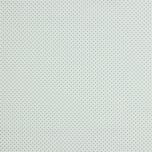 Popelín de algodón de puntos de 2 mm - blanco/gris