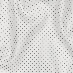 Cotton poplin 2mm dots - white/grey