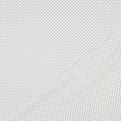 Popelín de algodón de puntos de 2 mm - blanco/gris