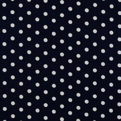 Cotton poplin 8mm dots - dark blue