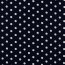 Popelín de algodón de puntos de 8 mm - azul oscuro