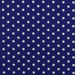 Cotton poplin 8mm dots - cobalt blue