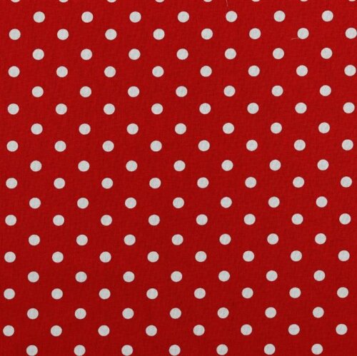 Cotton poplin 8mm dots - red