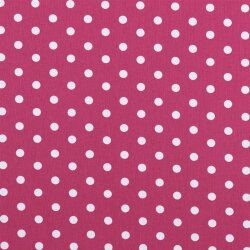 Baumwollpopeline Punkte - pink