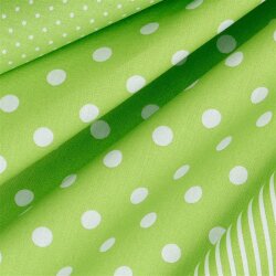 Katoen popeline 8mm stippen - lime