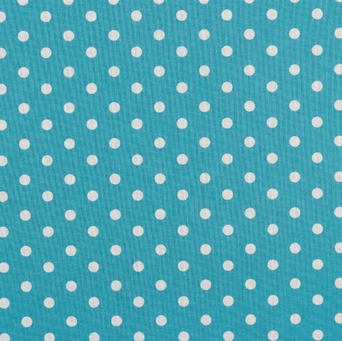 Cotton poplin 8mm dots - turquoise