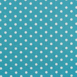 Popeline de coton 8mm points - turquoise