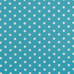 Cotton poplin 8mm dots - turquoise