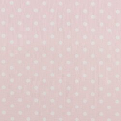 Popeline de coton 8mm points - rose pâle