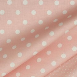Cotton poplin 8mm dots - light old pink