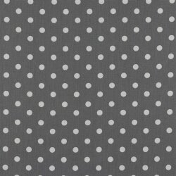 Popeline di cotone 8mm punti - grigio ciottolo