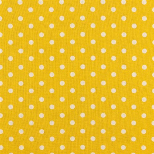 Cotton poplin 8mm dots - summer yellow