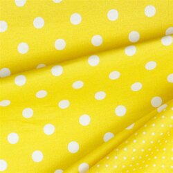Popeline de coton 8mm points - jaune été