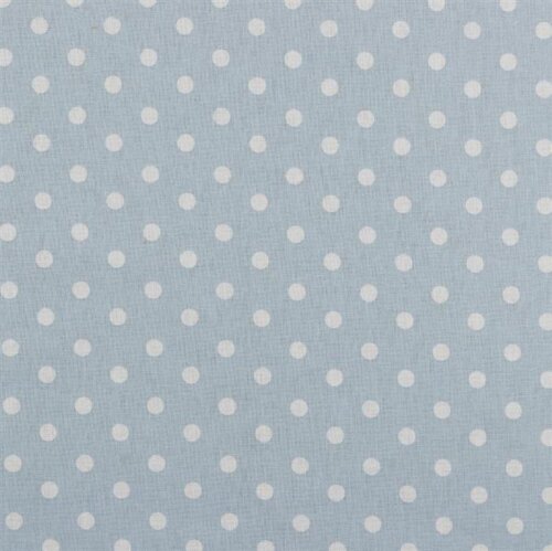 Cotton poplin 8mm dots - light blue