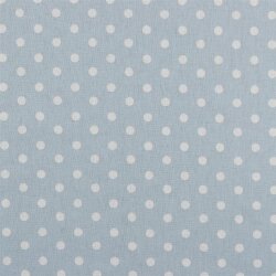 Popelín de algodón de puntos de 8 mm - azul claro